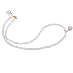 Colier Cristal de stanca discuri fatetate 4mm si pandantiv Howlit cub fatetat 7-8mm