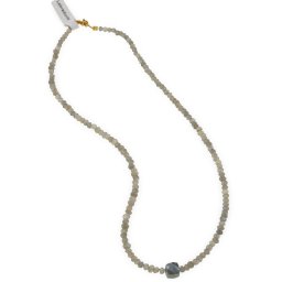 Colier Labradorit discuri fatetate 4mm si Labradorit diamantat cub fatetat 6-8mm