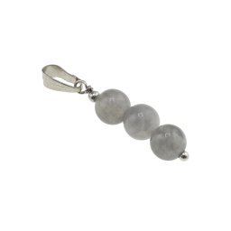 Pandantiv Cuart gri sfere, 6mm