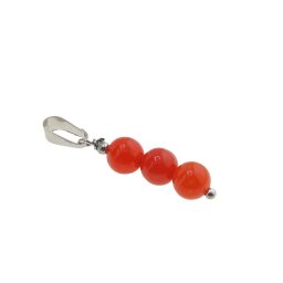 Pandantiv Agat rosu sfere, 6mm