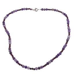 Colier Granat si Ametist sfere, 3-5mm