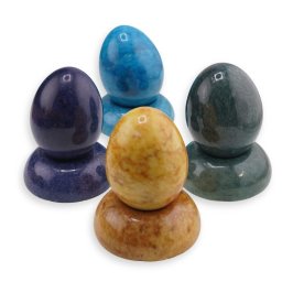 Ou din marmura cu suport, diverse culori - 5cm