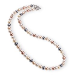 Colier Perle de Mallorca mix, sfere 6mm
