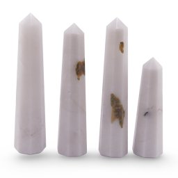 Turn / Obelisc cu opt fatete Opal alb, 60-75g