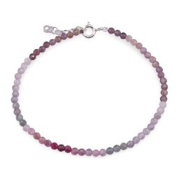 Bratara Spinel multicolor sfere fatetate cu Argint 925, 3mm