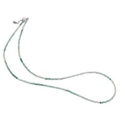 Colier Onix verde degrade sfere fatetate cu Argint 925, 2mm