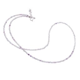 Colier Fluorit sfere fatetate cu Argint 925, 2mm