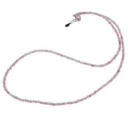 Colier Aventurin rosu sfere fatetate cu Argint 925, 2mm