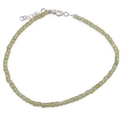 Bratara Peridot cuburi fatetate cu Argint 925, 2-3mm