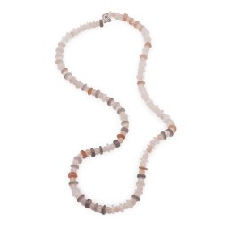 Colier Piatra lunii mix heishi 6mm si sfere 4-5mm