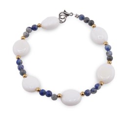 Bratara Visul Inteleptului - Lapis Lazuli 4mm si Opal 13-15mm