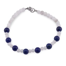 Bratara Ochii Cerului - Piatra lunii 4mm si Lapis Lazuli 6mm