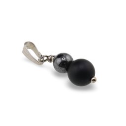 Pandantiv Hematit si Onix negru mat sfere, 6-8mm