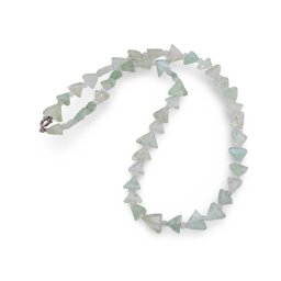 Colier Fluorit triunghi 6-8mm si Cristal de stanca discuri fatetate 3mm