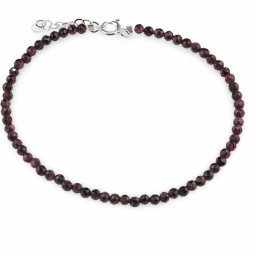 Bratara Granat Rhodolit sfere fatetate, 3mm