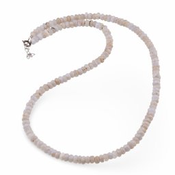 Colier Calcedonie discuri fatetate 4-5mm cu argint 925