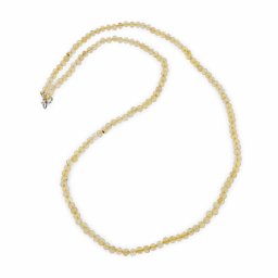 Colier Fluorit galben sfere fatetate 3mm si argint 925