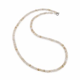 Colier Cuart rutilat discuri fatetate 4mm si argint 925