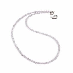 Colier Ametist lavanda romburi fatetate 3-5mm si argint 925