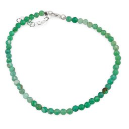 Bratara Onix verde degrade sfere fatetate, 3mm
