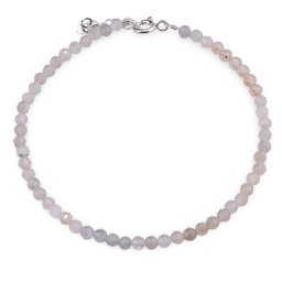 Bratara Acvamarin si Cuart Tangerin sfere fatetate, 4mm
