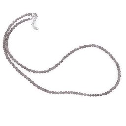 Colier Cuart fumuriu sfere fatetate, 3mm