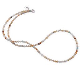 Colier Amazonit sfere fatetate, 3mm