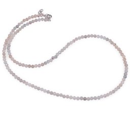 Colier Acvamarin si Cuart Tangerin sfere fatetate, 4mm
