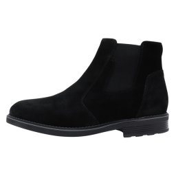 Cizme barbati, Nicolis, 45802-Negru, elegant, piele intoarsa, scurte, cu toc, negru (Marime: 43)