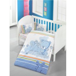 Lenjerie de pătuț copii Valentini Bianco VKB10/Bear