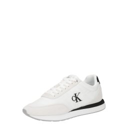 Calvin Klein Sneaker low 'Essential Retro Mixed Texture' negru / alb