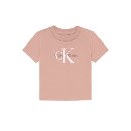 Calvin Klein Jeans Tricou gri închis / roz pal / alb