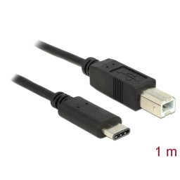 Delock Cable USB Type-C 2.0 male > USB 2.0 Type-B male 1m black