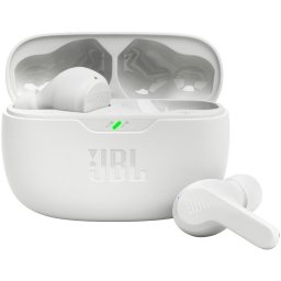 Casti audio in-ear JBL Wave Beam, True Wireless, Bluetooth, Deep Bass, Alb