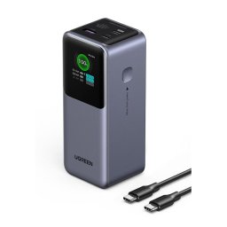 Baterie externa UGREEN PB721, 20.000 mAh 130W, PD 3.0 + QC 3.0 130W, 1 x USB; 2 x USB Type-C, Baterie externa UGREEN PB721 20.000 mAh 130W Digital Display, Gri