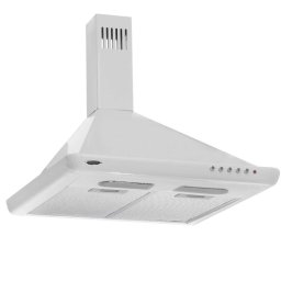 Hota decorativa Akpo WK-5, Elegant Turbo, 50 cm, putere de absorbtie 320 mc-h, 1 motor, Alb