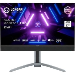 Monitor Gaming MiniLED IPS Lorgar Pro 27MP1, Diagonala 27", Rezolutie 4k UHD 3840x2160, 160Hz, 1ms, HDR 1000, Iluminare RGB, Negru-gri, LRG-27MP1U160-GY
