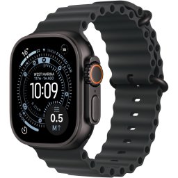 Apple Watch Ultra 3, GPS + Cellular, Carcasa Black Titanium 49mm, Black Ocean Band