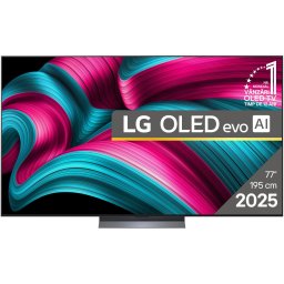 Televizor LG OLED evo 77C52LA, 195 cm, Smart, 4K Ultra HD, 100 Hz, Clasa F (Model 2025), Negru