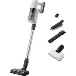 Aspirator vertical Electrolux Seria 600 EP61HB21UV, 21,6V, 2500 mAh, recipient praf 0,5l, tub inox, perie PowerPro multisuprafete cu LED, duza BedPro cu lumina UV, duza aspirare praf la inaltime, 79 dB, autonomie max 50 minute, alb scoica