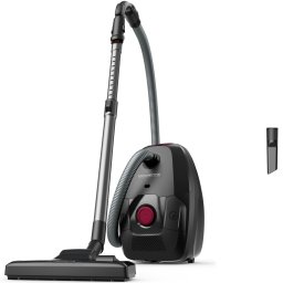Aspirator cu sac Rowenta Green Force Max RO4933EA, 900W, 70% plastic reciclat, sac Hygiene+, lungime cablu 8.4m, recipient praf 4.5L, perie EasyBrush, Negru/ rosu
