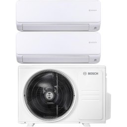 Aparat de aer conditionat multi-split Bosch Seria 6000i, 9000 + 12000 BTU, unitate externa 21000 BTU, Clasa A++/A+, Wi-Fi Ready