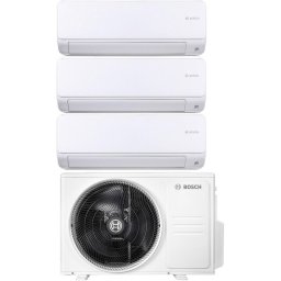 Aparat de aer conditionat multi-split Bosch Seria 6000i, 2 x 9000 + 12000 BTU, unitate externa 27000 BTU, Clasa A++/A+, Wi-Fi Ready