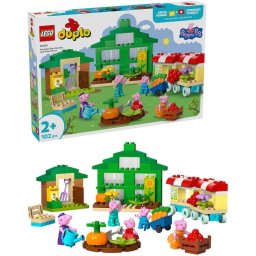 Jucarie LEGO® DUPLO® Peppa Pig, Gradina si sera Bunicului Purcelus 10461, 102 piese, 2 ani+