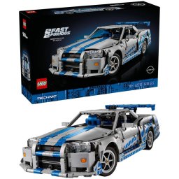 LEGO® Technic - Masina Nissan Skyline GT-R (R34) din Mai furios, mai iute 42210, 1410 piese