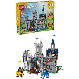 Jucarie LEGO® Creator 3 in 1, Castel medieval cu cai si cavaleri 31168, 1371 piese, 9 ani+