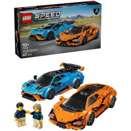 Jucarie LEGO® Speed Champions, Lamborghini Revuelto si Huracán STO 77238, 607 piese, 10 ani+