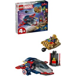 Jucarie LEGO® Marvel - Capitanul America vs Thanos 76319, 107 piese, 4 ani+