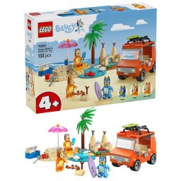 Jucarie LEGO® Bluey - Calatoria familiei lui Blue cu masina la plaja 11202, 133 piese, 4 ani+