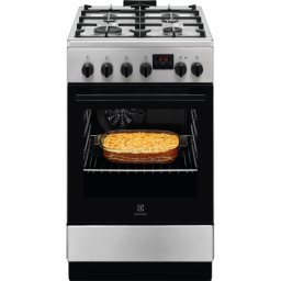 Aragaz Electrolux LKK540223X , Mixt, 4 arzatoare gaz, Gratare de fonta, Cuptor electric, Timer electronic, Grill electric, Clasa A, 50cm, culoare inox